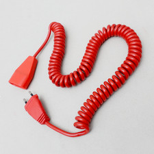 Spiralkabel Verlängerungskabel rot 70er Jahre