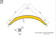 Lärche 12x12 Leimholzbogen
