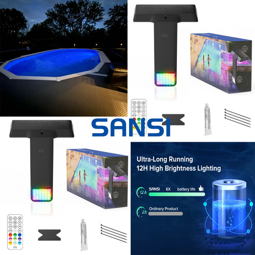 Rgb solar poolbeleuchtung - 2x,