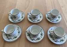 Set aus sechs mokkatassen mit - mokkatassen,