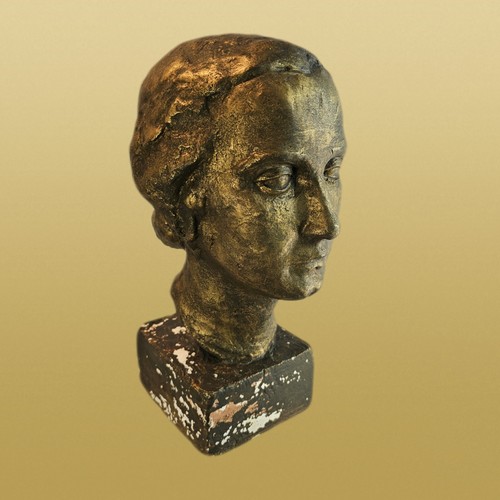 Alte gips büste - alte, gold