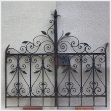 Garten Pforte Tor Rankhilfe Gitter Schmiedeeisen Personaltür Gründerzeit