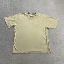 ADIDAS Herren T Shirt Kurzarm Gr L Sport Training Classic Retro Logo 20419 Beige