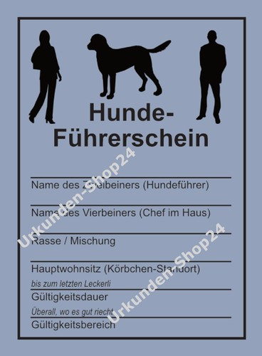 Lustiger hunde führerschein - lustiger, hunde-führerschein