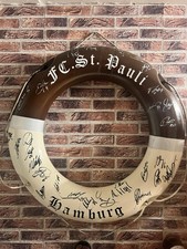 FC St. Pauli Hamburg Rettungsring mit Unterschriften Saisons 2016-17 