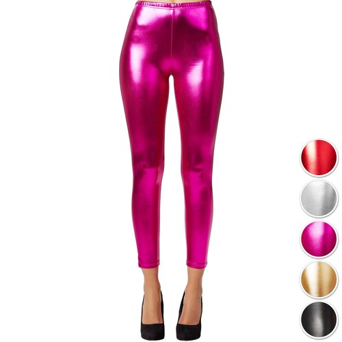 Damen leggings metallic - damen, strech