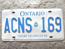 Nummernschild Ontario, Kanada