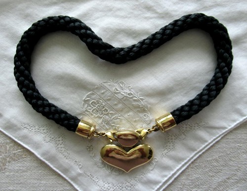 Schwarzes collier goldener - collier,