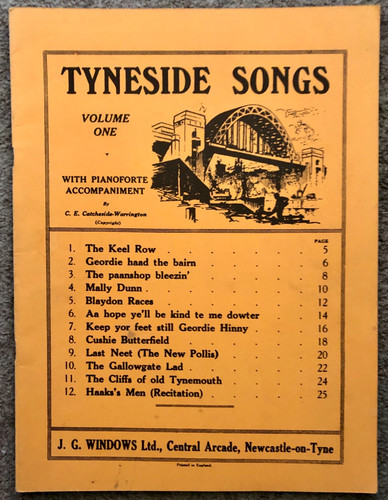 Tyneside songs volume uk - songs,