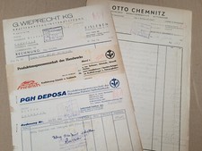 4x KFZ Auto PKW Beleg Rechnung Oldtimer DKW F7 F8 Verdeckarbeiten Motor etc.