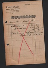 THURM, Rechnung 1930, Robert Diezel Chemisch technische Produkte