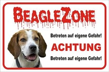 Schild S0418 Beagle "ZONE" Gr