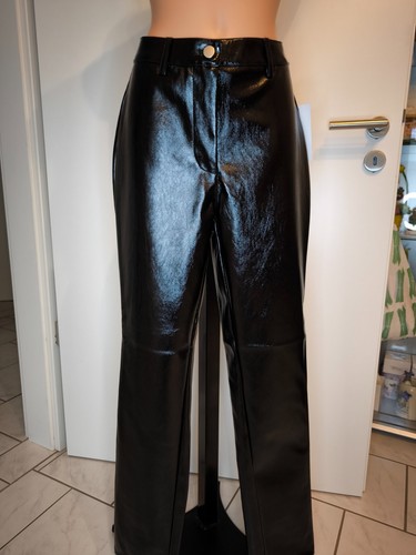 Fitted vinyl pants - vinyl,