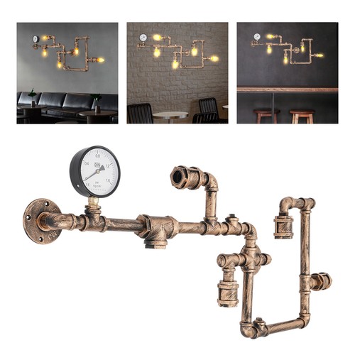 Retro wasserrohr wand lampe - wand,