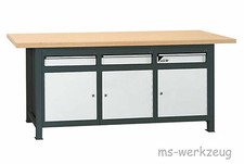 Jordan Metec 20533/84623 Werkbank mit 3 Stahlblechschränken