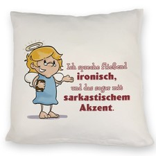 Engel Kissen mit Spruch - Ich