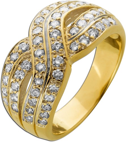 Brillantring gelbgold 750 18k - 750,