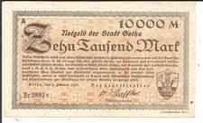 Stadt Gotha,10000 Mark 1923