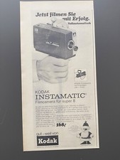 Kodak Instamatic Super 8 Filmkamera Kamera 1966 Vintage Ad Werbung Reklame V98