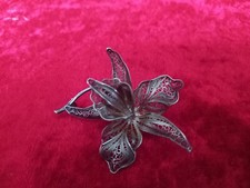 Brosche lilie 800er silber - brosche,