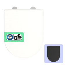 instmaier Toilettendeckel mit Absenkautomatik | TÜV geprüft | WC-Sitz | D-Form