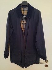 Barbour Leightweight Beaufort Damen M dunkelblau ungewachst gebraucht mit Kapuze