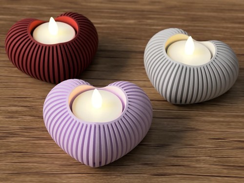 Herz led teelichthalter - herz,