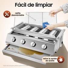 Edelstahl Brenner 4-Flammen