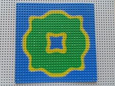 LEGO 1 x Bauplatte Grundplatte Wasser Insel 32x32 3811pb02 blau 6270 Piraten