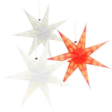 3x Leuchtstern in 3D mit LEDs