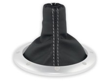 SCHALTMANSCHETTE FÜR AUDI TT MK1 8N 1998-2006 SCHALTSACK LEDER NAHT WEISS