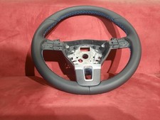 Lenkrad Multifunktion MFA VW Passat Golf T6 Neu Bezogen Leder mit Blauer Naht