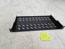 1HE Rackablage 25cm tief – schwarz, pulverbeschichtet, stabil – gebraucht