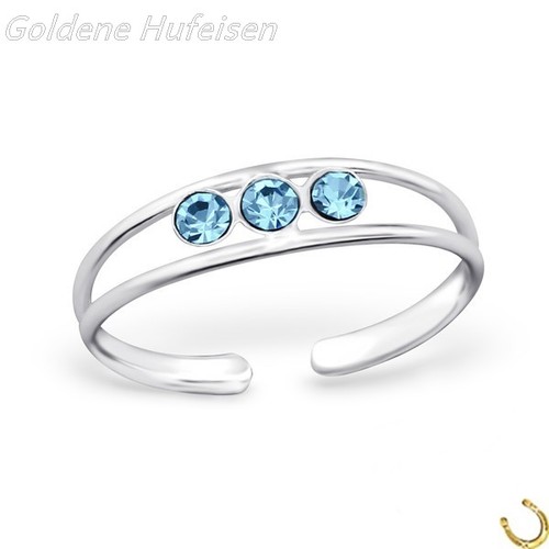 Zehenring kristall ring 925 - zehenring,