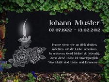 GRABPLATTE Grabtafel aus