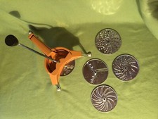 MOULINEX JULIENNE SCHNITZEL-MOULI mit 5 Scheiben Orange Vintage