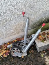 2x STÜTZRAD FÜR ANHÄNGER 750kg - DURCHMESSER 60mm - AUSZUG 250MM MIT HALTER,