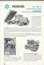 Prospekt Henschel LKW HS 140 K