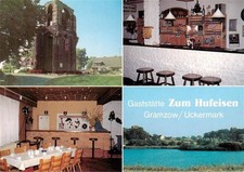 Gramzow Uckermark Gaststaette Zum Hufeisen Kosterruine Bar Gastraum Panorama