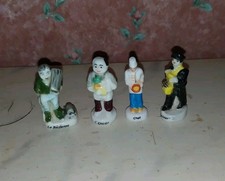 4 x Porzellan-Figur Berufe Deko Kaufladen-Puppenhaus-Puppenstube