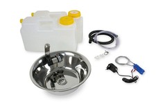 230V Camping Spüle 28CM Technik Set Waschbecken Bausatz Spülbecken Wohnmobil 