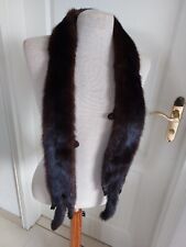 Nerz Pelz Collier Umhang Kragen braun für Mäntel und Jacken