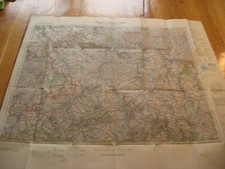 alte Landkarte Einheitsblatt Nr.100 Chemnitz Altenburg Döbeln in 5 Farben v.1936