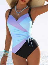 Damen Wickeloptik Einteilige