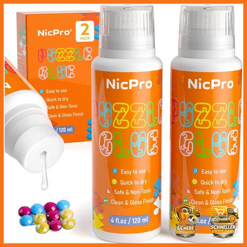 Puzzlekleber transparent 120ml - puzzlekleber,