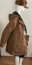 Barbour Wachsjacke Klassiker Lambley Kapuze Cognac oversized NP429€