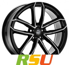 2DRV WH33 schwarz hochglanzpoliert 8.5x19" ET45 LK5 112 ML 66.6 Alufelgen 19 ...