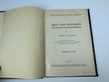 orig. Mess und Prüferäte für Rundfunk Werkstätten Diefenbach Buch 1942