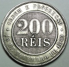 Brazil brasilien 200 réis - brazil/brasilien,