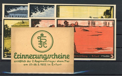 Erfurt scheine notgeld 2 - 6,